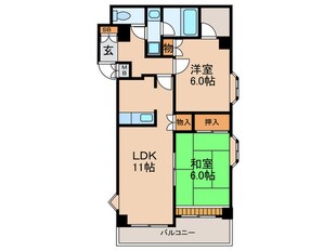 シャルトル緑橋の物件間取画像